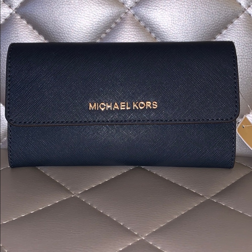 BRAND NEW Michael Korda Wallet, Navy